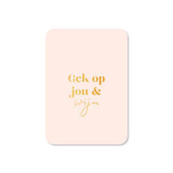 Cadeau Kaartje | Gek op jou & wijn