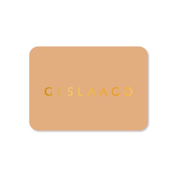 Cadeau Kaartje | Geslaagd | Liggend