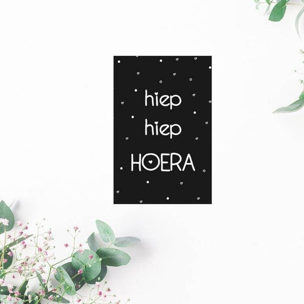 Cadeau Kaartje | Hiep hiep hoera