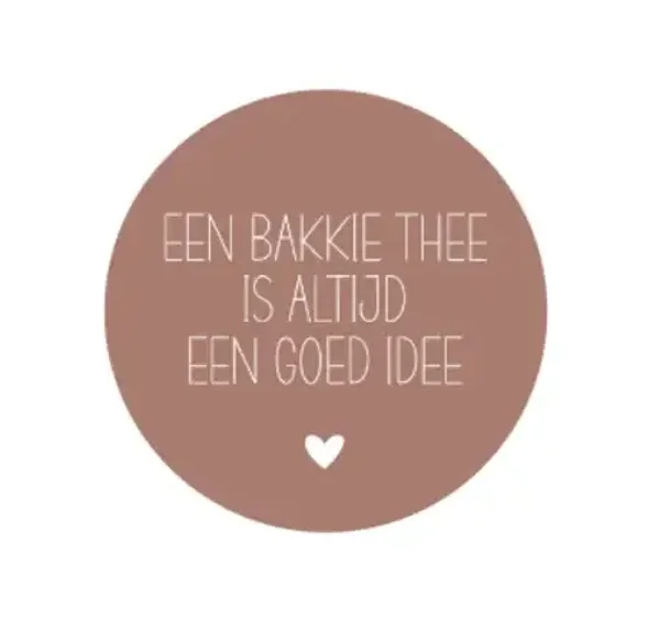 Onderzetter | Een bakkie thee is altijd een goed idee | Old Pink