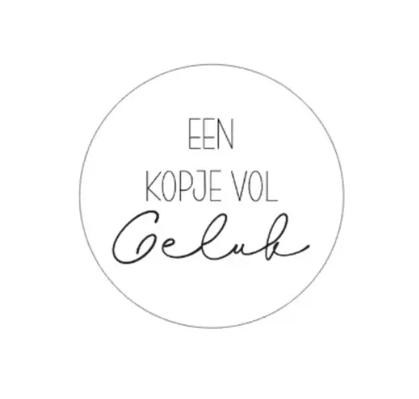 Onderzetter | Een kopje vol geluk | White