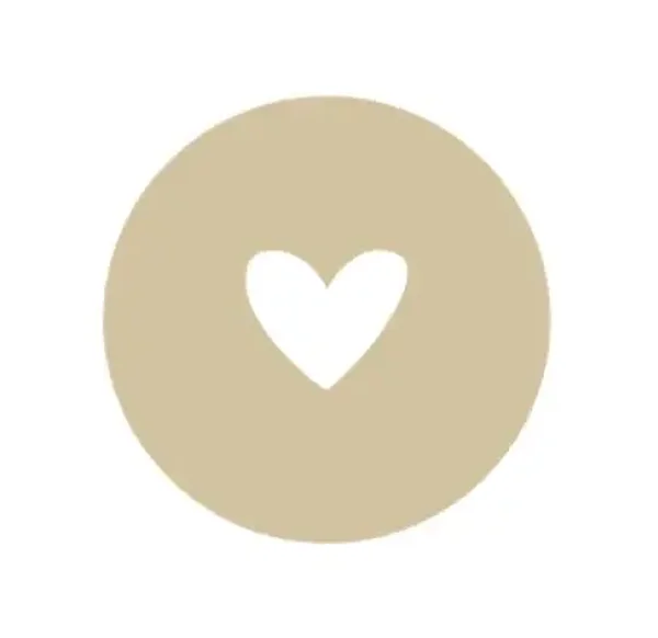 Onderzetter | ♡ | Beige