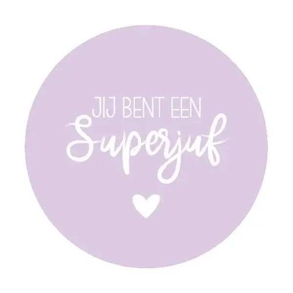 Onderzetter | Jij bent een super juf | Lilac