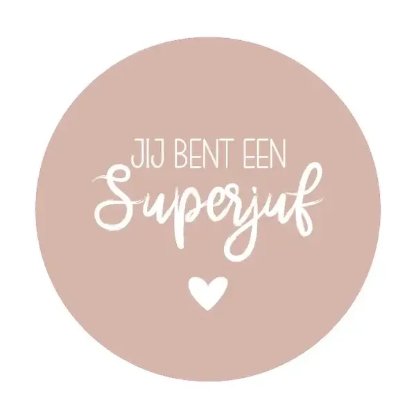 Onderzetter | Jij bent een super juf | Pink