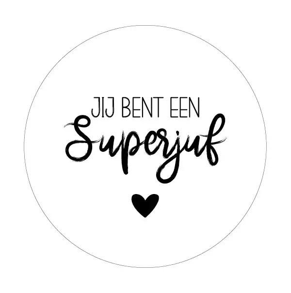 Onderzetter | Jij bent een super juf | White