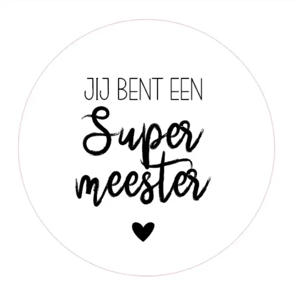 Onderzetter | Jij bent een super meester | White
