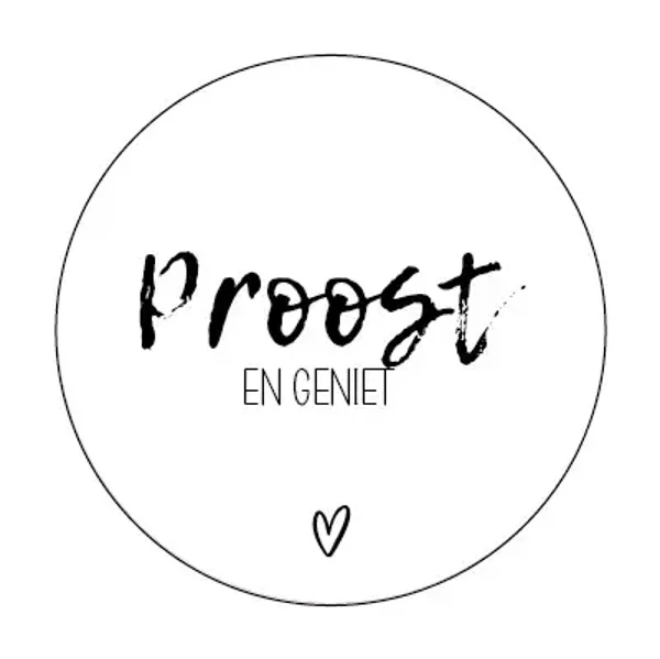 Onderzetter | Proost en Geniet | White