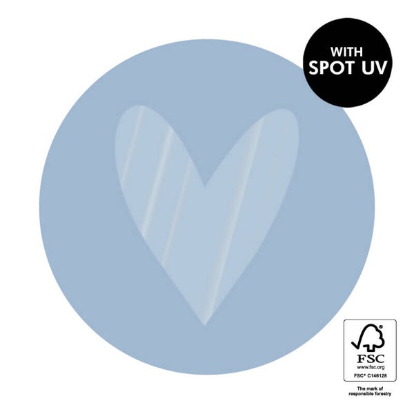 Sticker XL | ♡ | Spot UV | Polar Blue