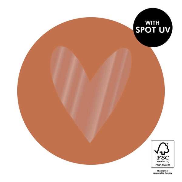 Sticker XL | ♡ | Spot UV | Cognac