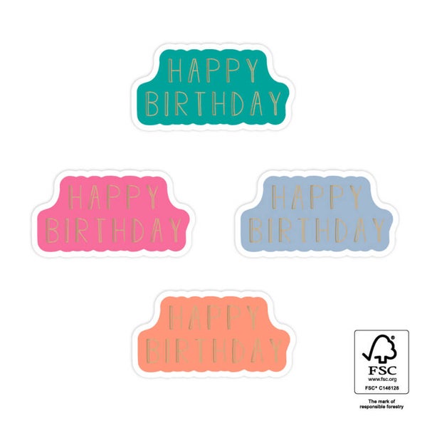 Sticker Set | 55 mm | Happy Birthday