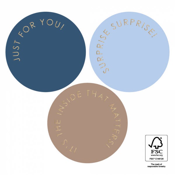 Sticker Set | 55 mm | Modern Blue
