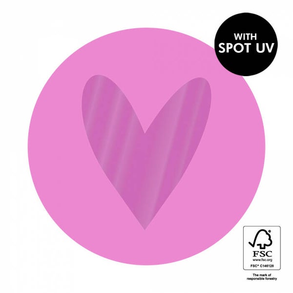 Sticker XL | ♡ | Spot UV | Bright Pink