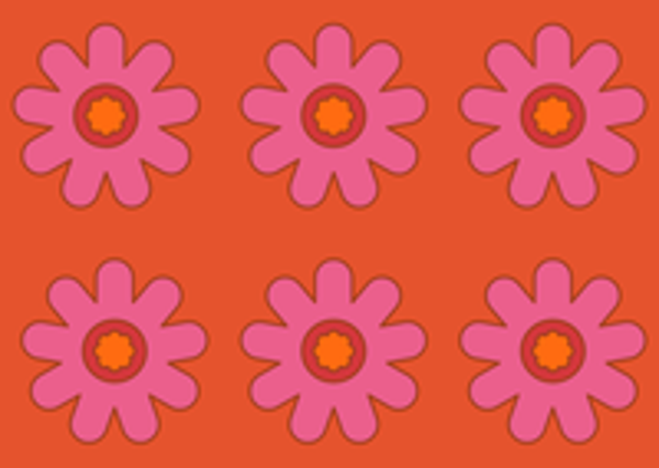 Ansichtkaart | Retro Flowers