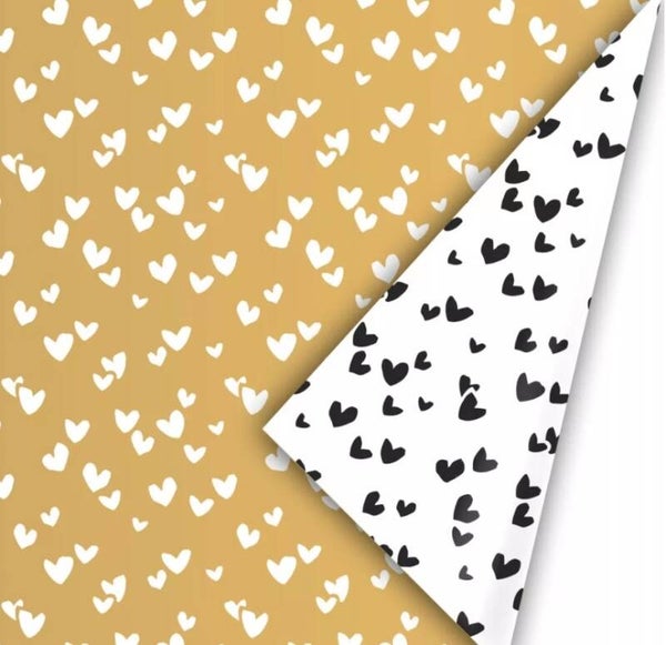 Cadeaupapier | Solo Hearts | gold