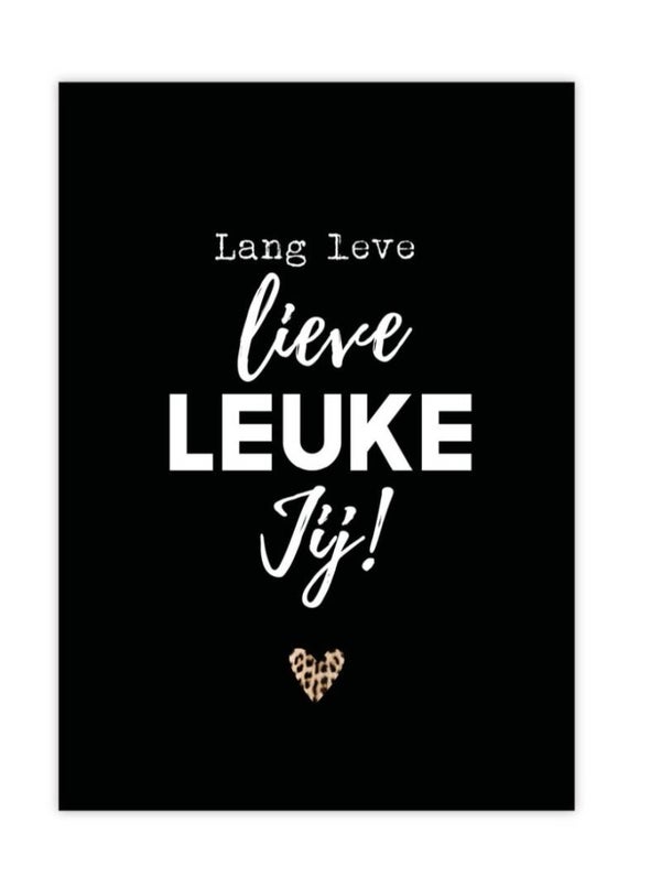 Ansichtkaart | Wild | Lieve leuke jij!