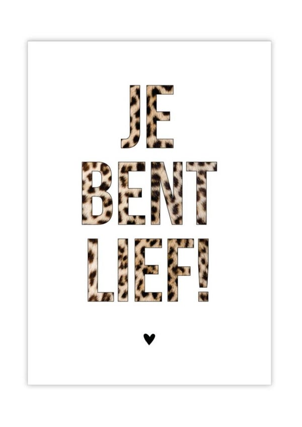 Ansichtkaart | Wild | Je bent lief!