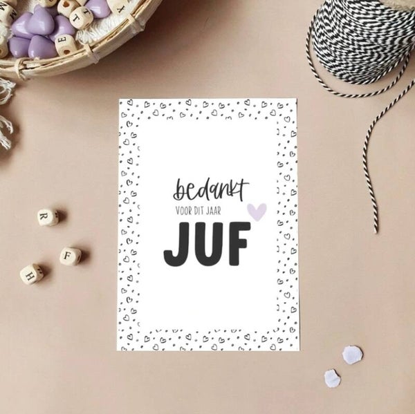 Ansichtkaart | Bedankt voor dit jaar juf