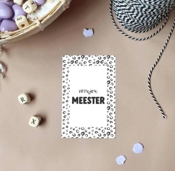 Cadeau Kaartje | Voor jou meester