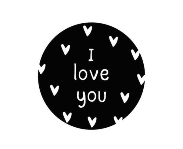 Sticker rond | 40 mm | I love you