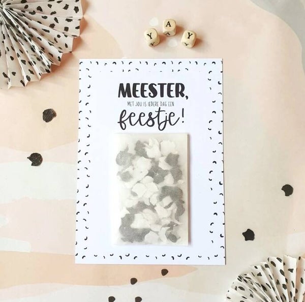 Kaart Extra | Meester, met jou is iedere dag een feestje