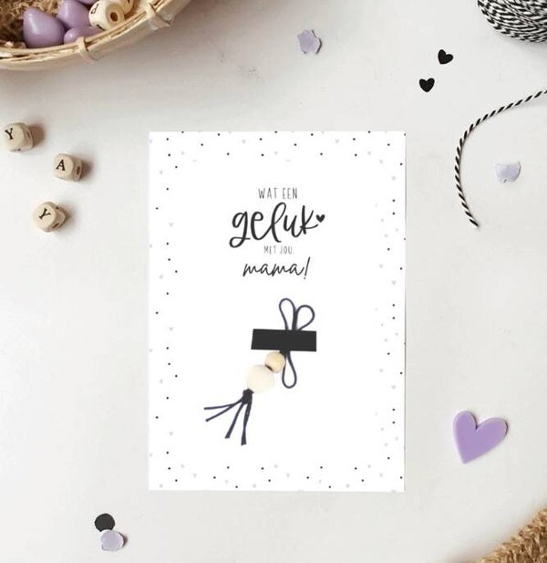 Kaart Extra | Wat een geluk met jou mama