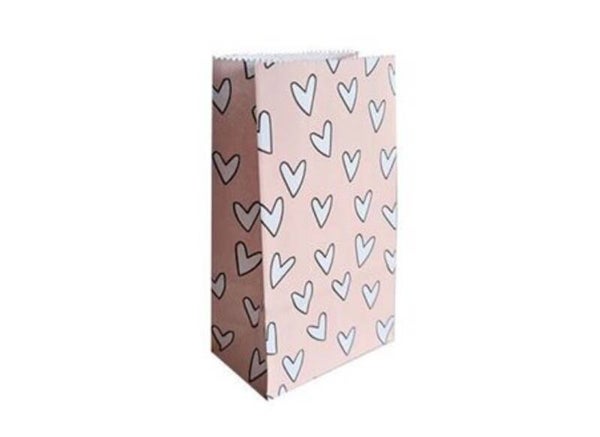 Gift Bag| zonder sluitstrip | Hearts For You | Klein | Pink