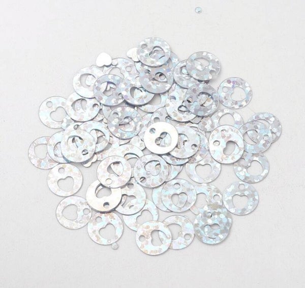 Cadeau Decoratie | Confetti | Heart | Zilver