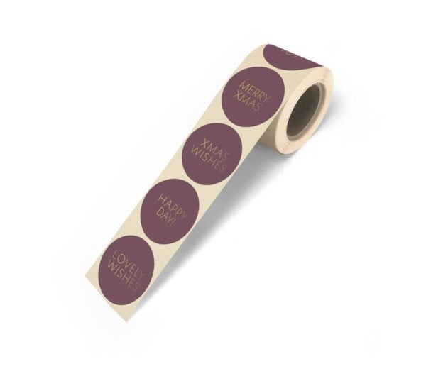 Sticker Set | 50 mm | Christmas Wishes | Warm Purple
