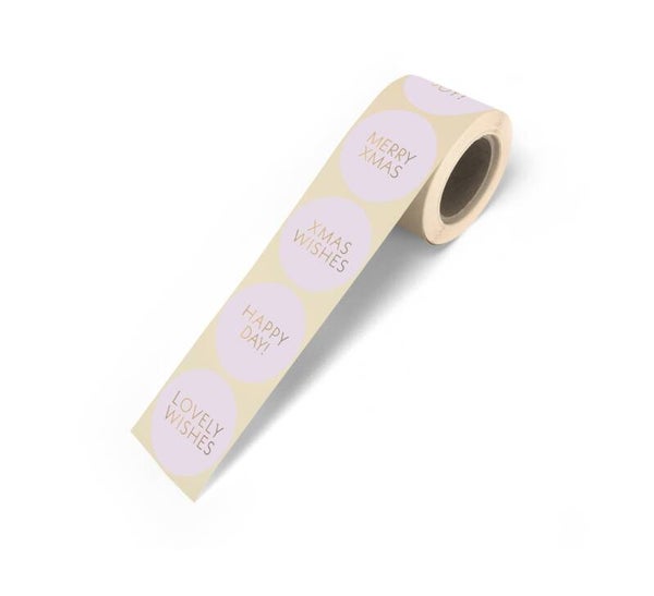 Sticker Set | 50 mm | Christmas Wishes | Warm Lila