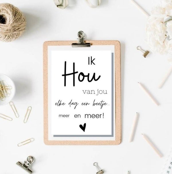 Kaart Enkel | Ik hou van jou