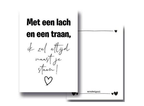 Kaart Enkel | Met een lach en een traan