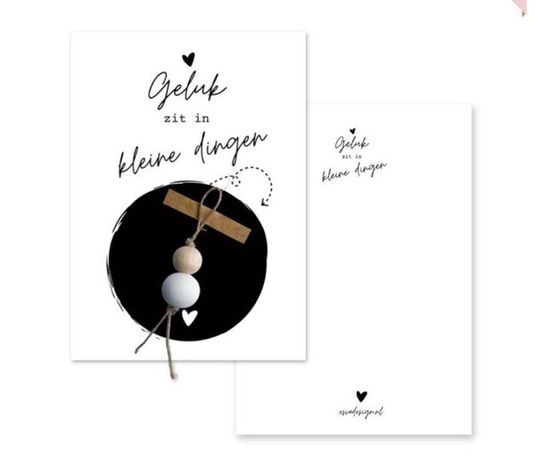 Kaart Extra | Geluk zit in kleine dingen | white