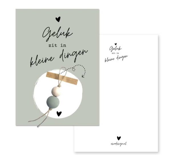 Kaart Extra | Geluk zit in kleine dingen | green
