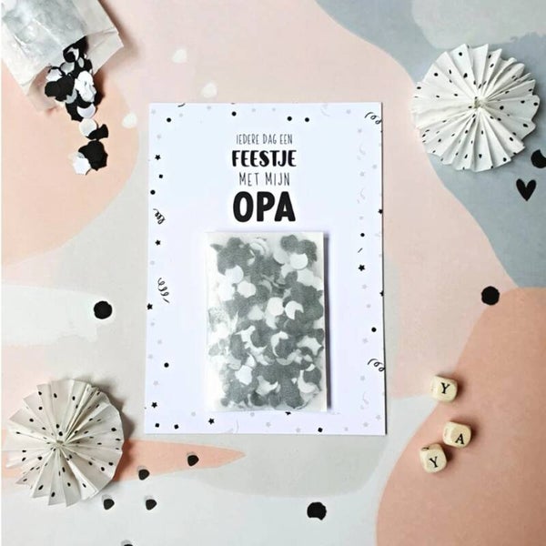 Ansichtkaart Extra | Elke dag een feestje met mijn opa