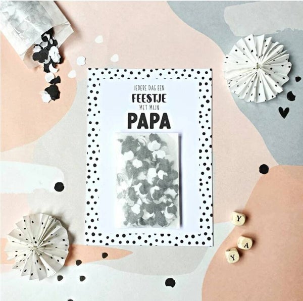 Ansichtkaart Extra | Elke dag een feestje met mijn papa