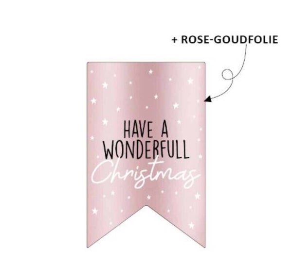 Sticker Label | Have a wonderfull christmas | Rosé