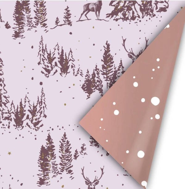 Cadeaupapier | Reindeer Forest | Lila