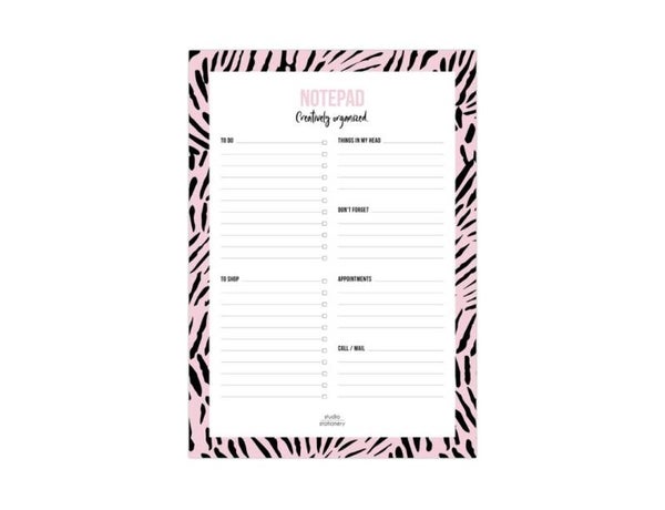 Stationery | Notitieblok | Notepad | Pink Leaves