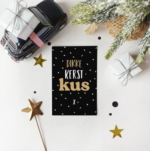 Cadeau Kaartje | Dikke kerst kus