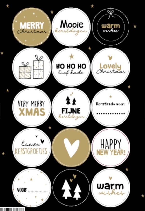 Stickervel Kerstmis