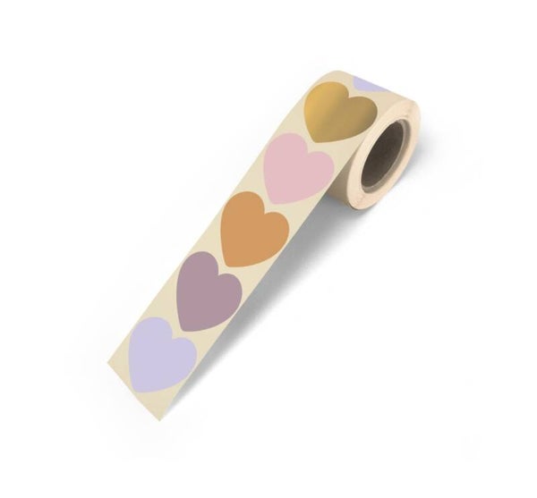 Sticker Set | 50 mm | Blooming Horizon Hearts | Warm