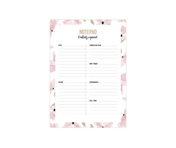 Stationery | Notepad | Layered Petals | Pink