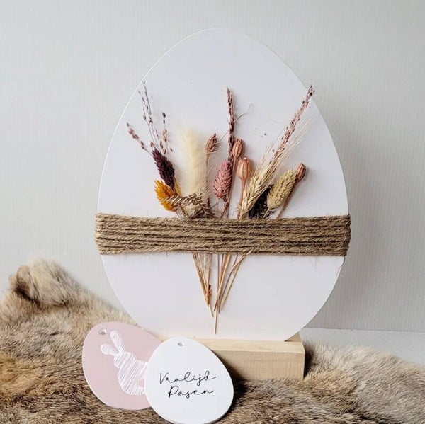 Forex Paasei | Droogbloemen | White