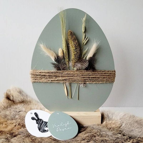 Forex Paasei | Droogbloemen | Old Green
