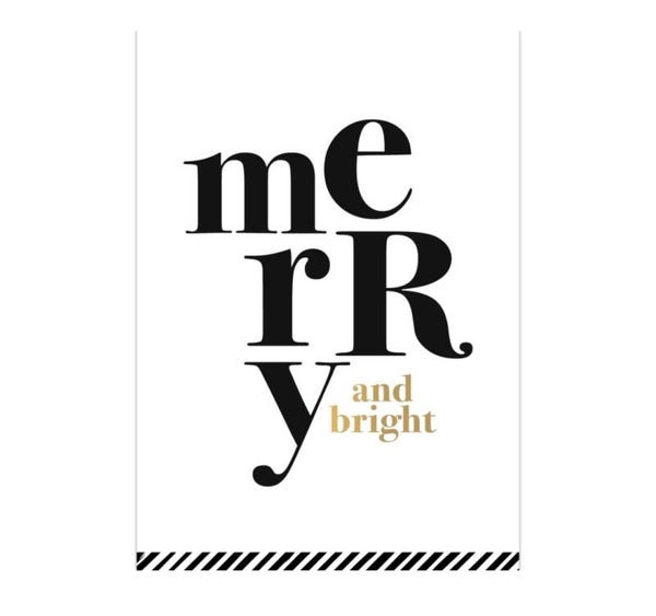 Ansichtkaart | Signature Christmas | Merry and Bright