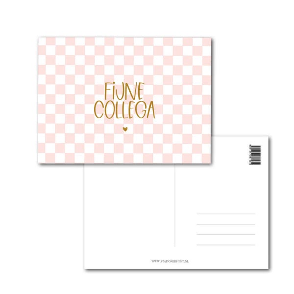 Ansichtkaart | Fijne collega | Pink