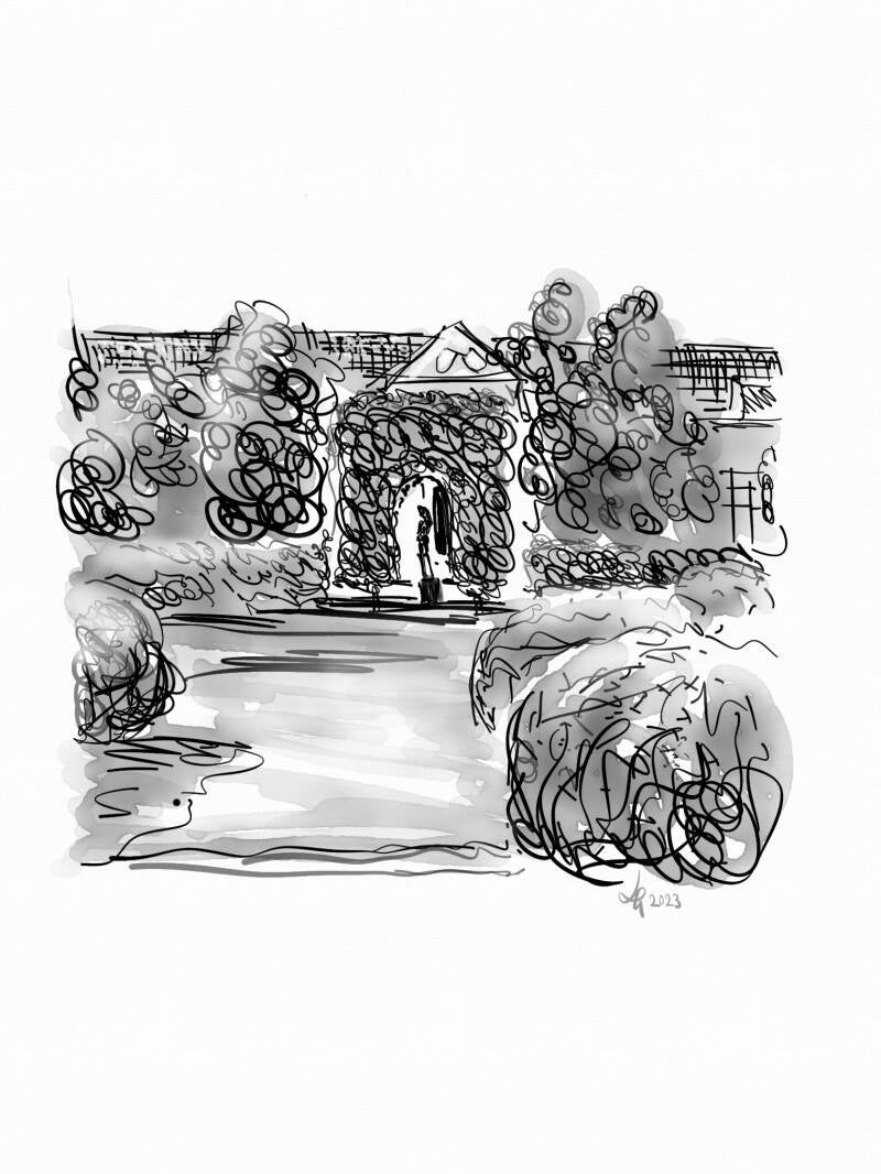 Soulco11  Tekening - Hofjestuin