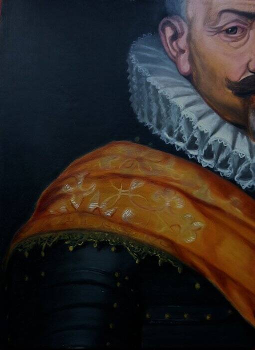 Soulco11 Schilderij - detail portret atelier Mierevelt