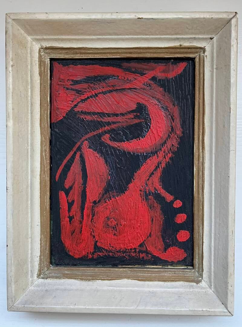 Soulco11  Schilderij - Abstract rood-zwart