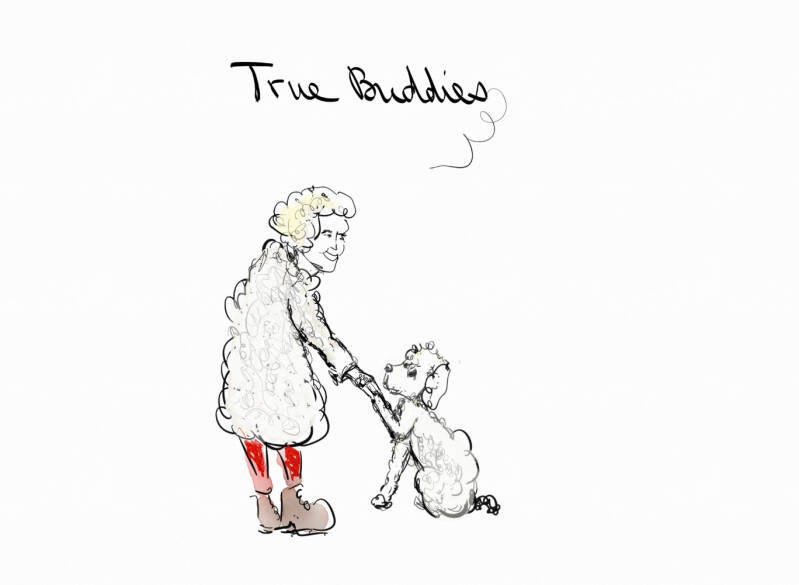 Soulco11 Tekening - True buddies vrouw en labradoodle